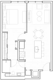 1 bed, 1 bath, 710 sqft, $2,941