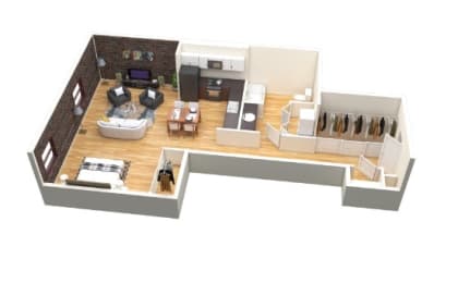 Studio, 1 bath, 766 sqft, $1,799