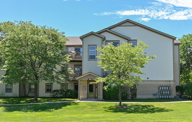 apartment community with shade trees