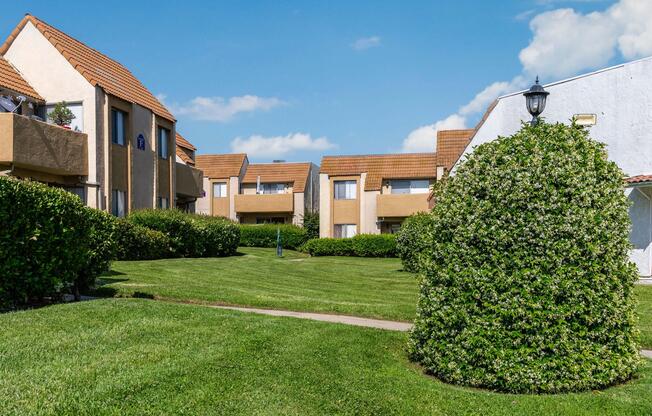 a large lawn in front of a house