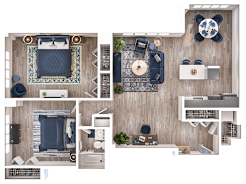 2 beds, 1 bath, 1,050 sqft, $2,535