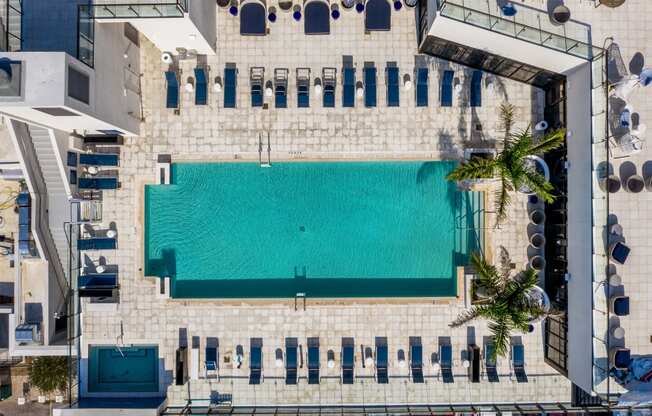 arial view of a swimming pool in the middle of a building at Altis Grand Central, Tampa, 33606