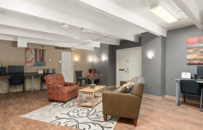 joint lounge and business area
