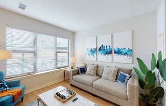 Cozy Living Room at The View at Old City, Philadelphia