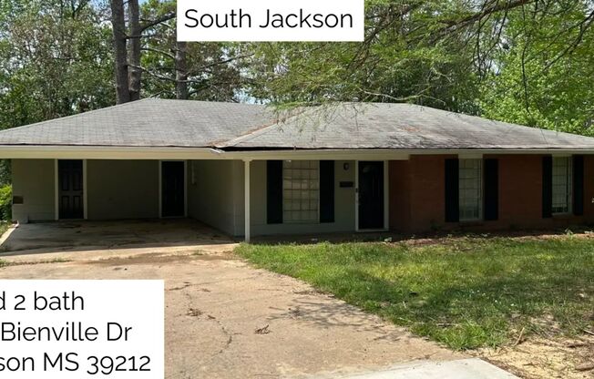 3 bedroom 2 bath home available for rent in Jackson MS