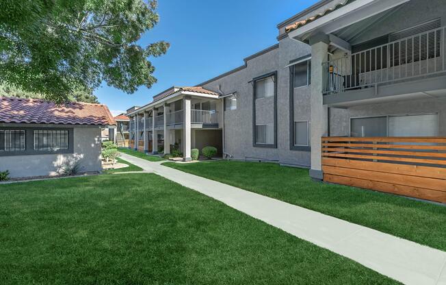 a large lawn in front of a house