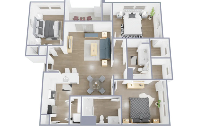 3 beds, 2 baths, 1,249 sqft, $2,699, Unit 316