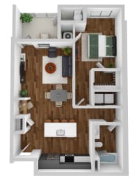 1 bed, 1 bath, 830 sqft, $2,075