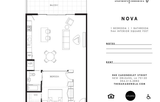 1 bed, 1 bath, 994 sqft, $2,995, Unit 505