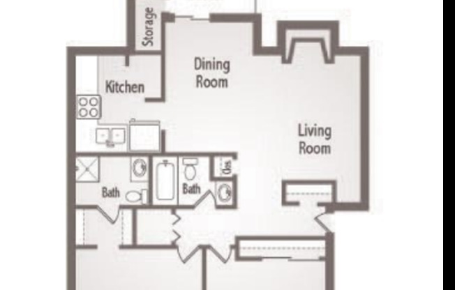 2 beds, 1 bath, 940 sqft, $1,295, Unit 1981B