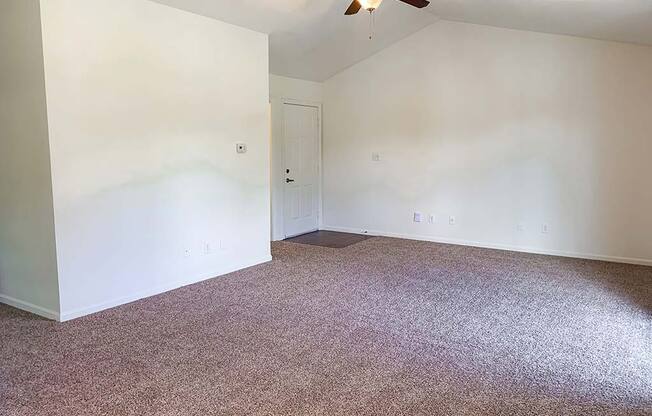 Spacious living room with vaulted ceilings at Bexley Village, Greenwood, 46143