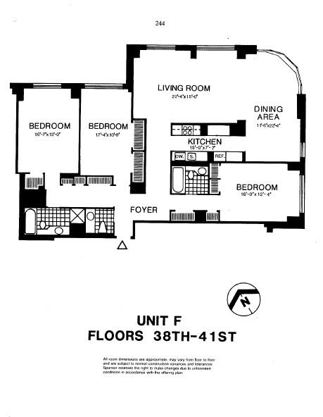 3 beds, 2.5 baths, 1,882 sqft, $11,575, Unit 38F