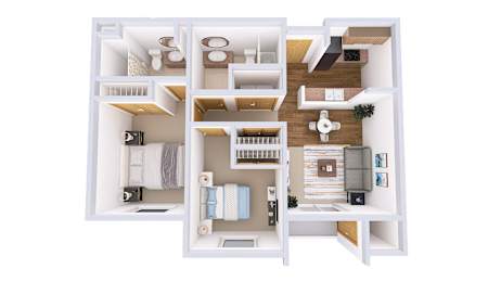 2 beds, 2 baths, 1,084 sqft, $2,121