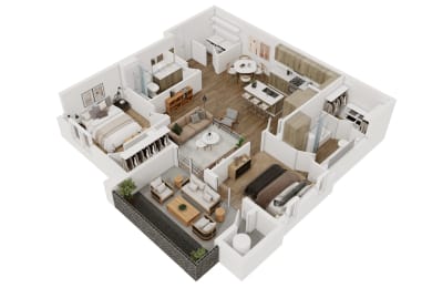 2 beds, 2 baths, 1,223 sqft, $1,795