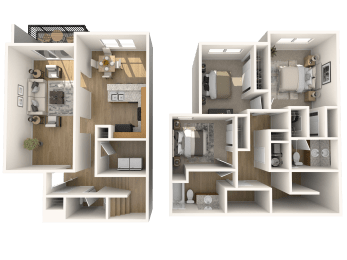 3 beds, 2.5 baths, 1,287 sqft, $2,450