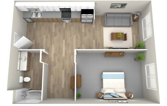 1 bed, 1 bath, 515 sqft, $1,450, Unit 404