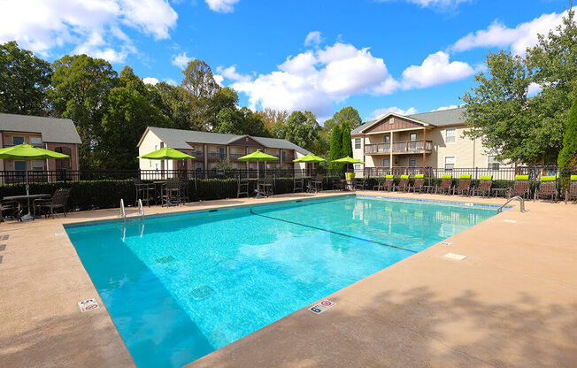 the swimming pool at our apartments