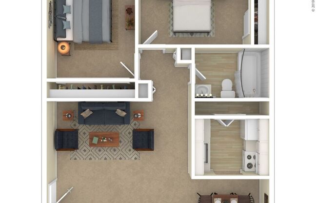 2 beds, 1 bath, 800 sqft, $1,000