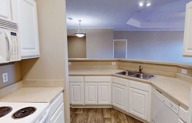 kitchen with big countertop