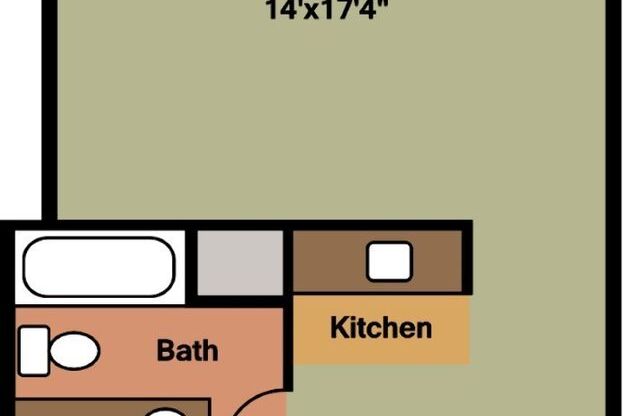 Studio, 1 bath, 451 sqft, $1,164, Unit 1-1506