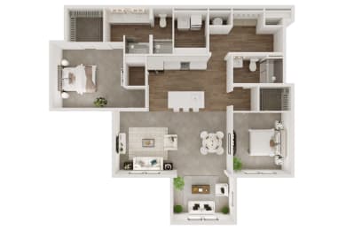 2 beds, 2 baths, 1,617 sqft, $1,705