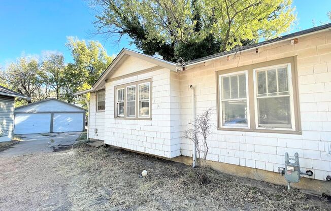 2 Bed, 1 Bath with oversized detached garage