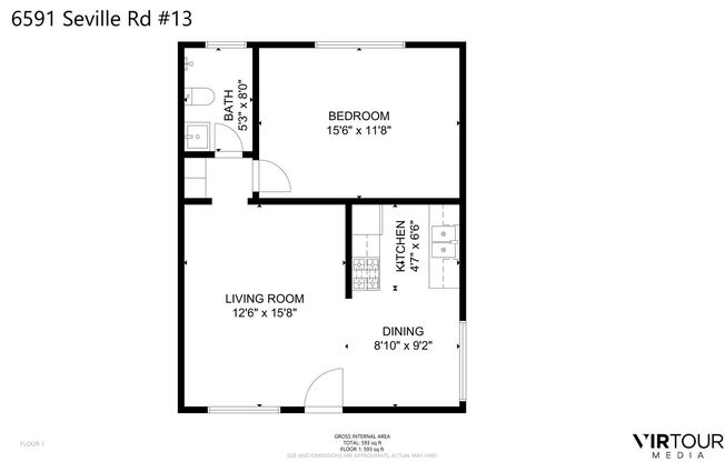 1 bed, 1 bath, 600 sqft, $2,608.2, Unit 14