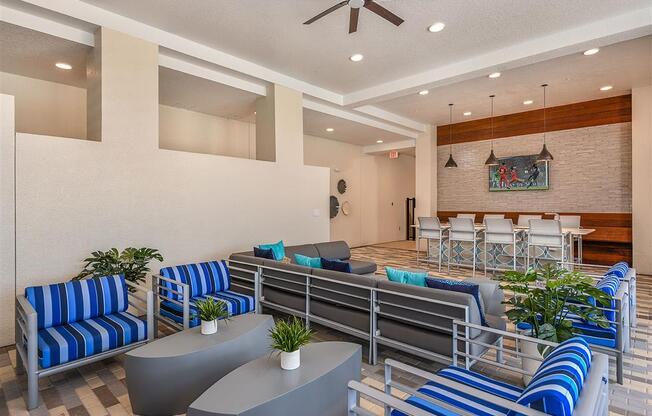 Covered Veranda at The Exchange Luxury Apartments in St. Petersburg, FL