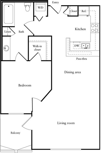 1 bed, 1 bath, 775 sqft, $2,735