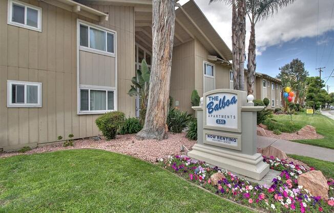 Property Signage at Balboa Apartments, Sunnyvale, CA