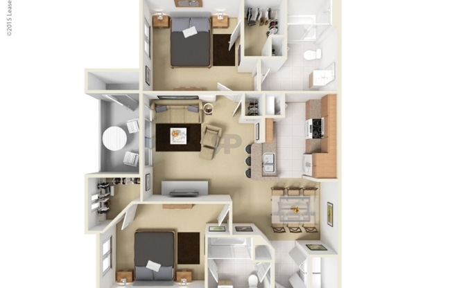 2 beds, 2 baths, 996 sqft, $1,564