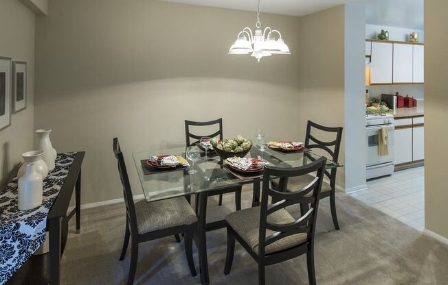 CLASSIC dining area conveniently off the kitchen at Trillium Apartments, Fairfax