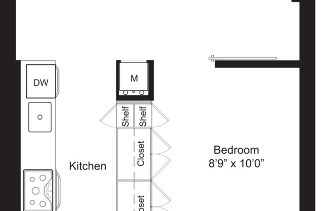 Studio, 1 bath, 618 sqft, $2,615, Unit 3207
