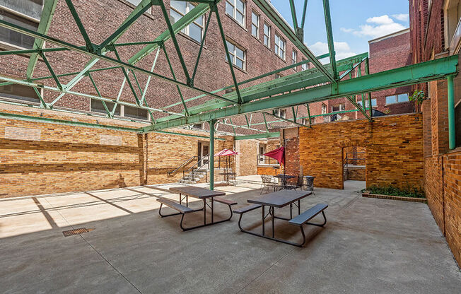 Interior Courtyard in apartment building