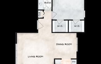 1 bed, 1 bath, 738 sqft, $915