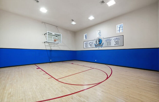 Indoor basketball court