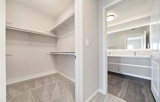 Boulevard on Wilshire Walk In Closet and Bathroom