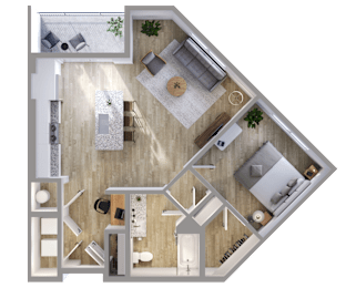 1 bed, 1 bath, 820 sqft, $1,869