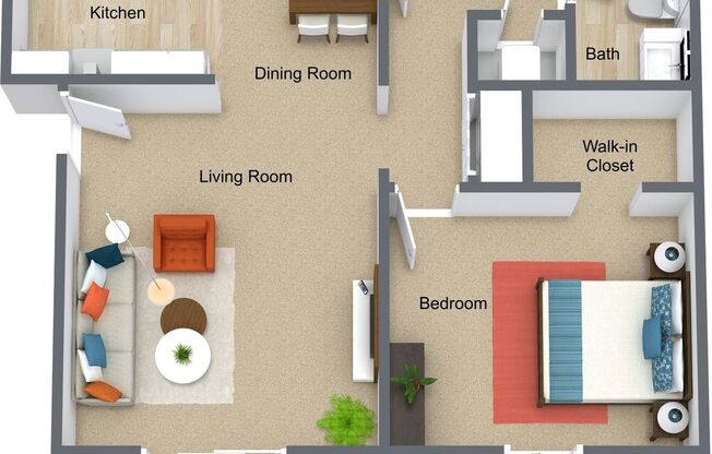 1 bed, 1 bath, 750 sqft, $797, Unit 1205