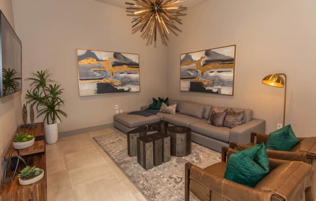 Living area at Level 25 at Cactus by Picerne, Las Vegas, NV, 89141