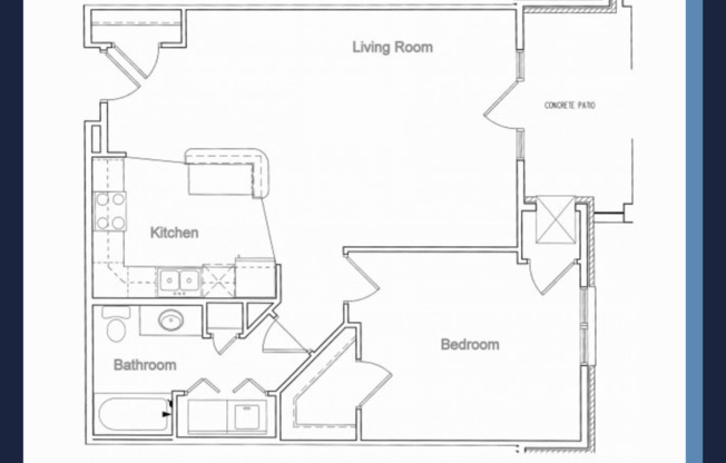 1 bed, 1 bath, 841 sqft, $1,465