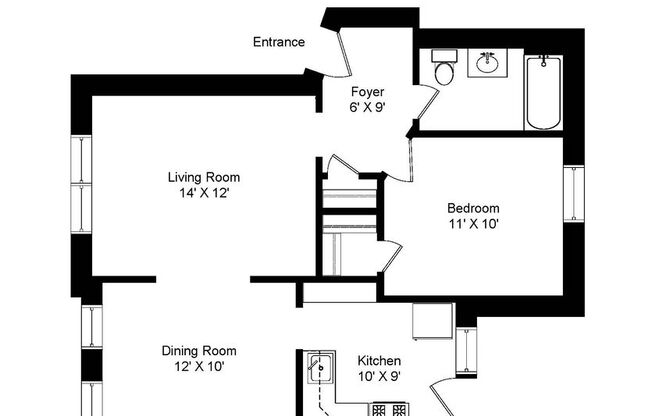 1 bed, 1 bath, 670 sqft, $1,875, Unit 1920-3