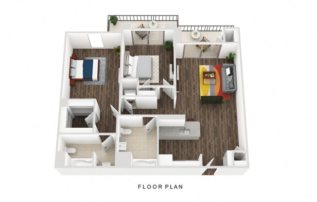 2 beds, 2 baths, 967 sqft, $2,409