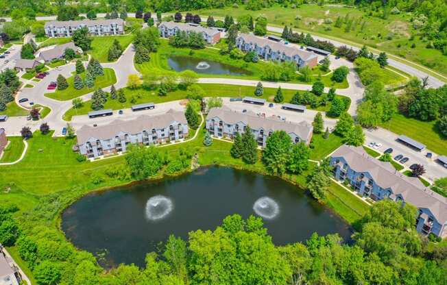 Scenic Pond Views at Green Ridge Apartments, Grand Rapids, MI 49544