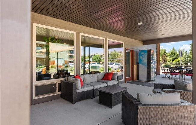 Outdoor Lounge at Brooklyn West Apartments, Missoula, Montana