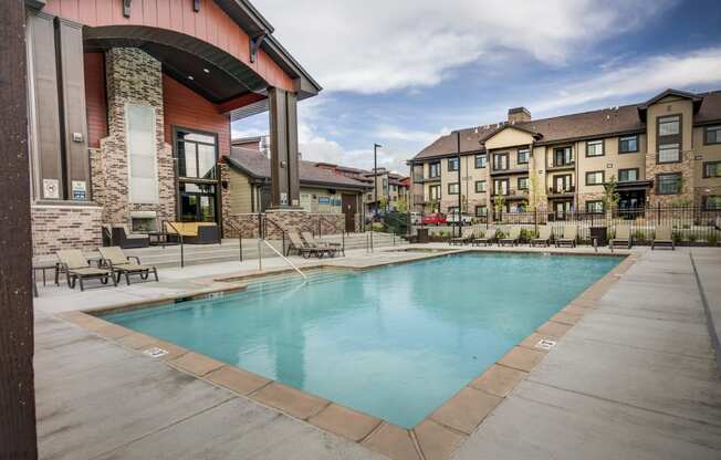 the swimming pool at our apartments