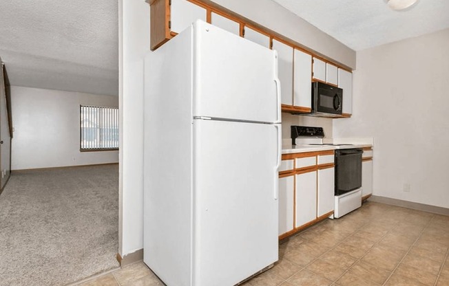 apartment kitchen with appliances