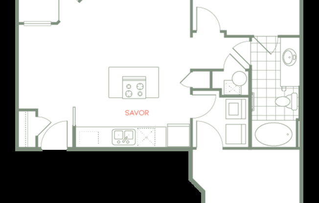 1 bed, 1 bath, 817 sqft, $1,457