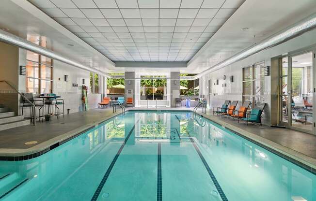 Indoor pool at Lenox Club Apartments in National Landing, Arlington, VA 22202