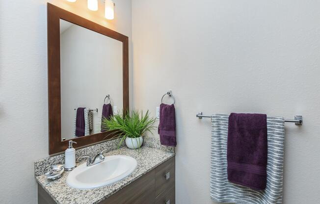 Bathroom at RiZE at Winter Springs Apartments in Winter Springs, FL